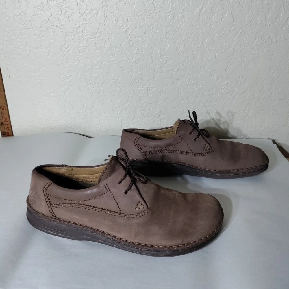 Birkenstock Memphis Brown Nubuck Leather Lace Up Oxfords Mens 11 EU 44 L13